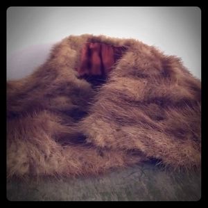 Vintage Real Red Fox Shawl Collar Wrap